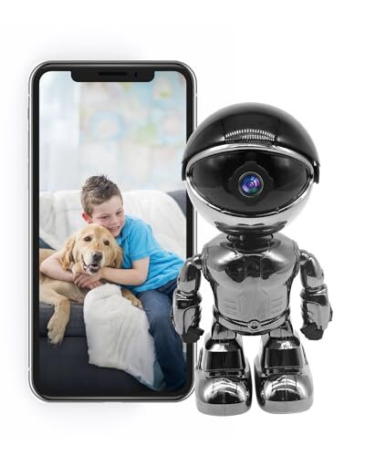 WESECUU Indoor Camera, Wireless Security Camera, IP Camera 2K, WiFi Home Indoor Camera, Pet Camera with Phone App Smart Pan Tilt 2.4GHz with IR Night Vision, Siren, Motion Detection for Baby and Pet