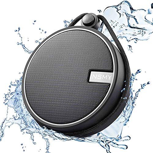 INSMY C12 IPX7 Waterproof Shower Bluetooth Speaker, Portable Small Speaker, Speakers Bluetooth Wireless Loud Clear Sound Support TF Card Suction Cup for Kayak Canoe Beach Gift