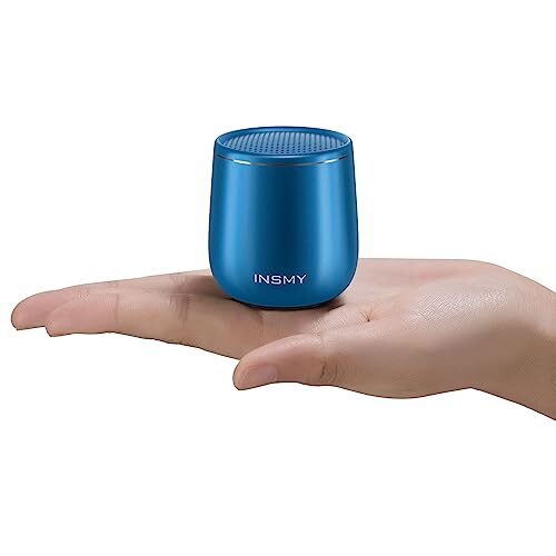 INSMY Small Bluetooth Speaker, Waterproof Mini Portable Wireless Speaker, Punchy Bass Rich Audio Stereo Pairing, Handheld Pocket Size, Built-in Mic for Hiking Gift Laptop