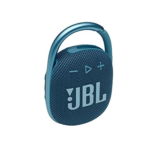 JBL Clip 4, Portable Mini Bluetooth Speaker, big audio and punchy bass, integrated carabiner, IP67 waterproof dustproof, 10 hours of playtime, speaker for home, outdoor travel, Blue