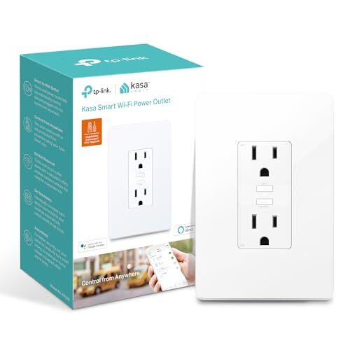 Kasa Smart Plug KP200, In-Wall Smart Home Wi-Fi Outlet Works with Alexa, Google Home & IFTTT, No Hub Required, Remote Control, ETL Certified, White, 1 Pack