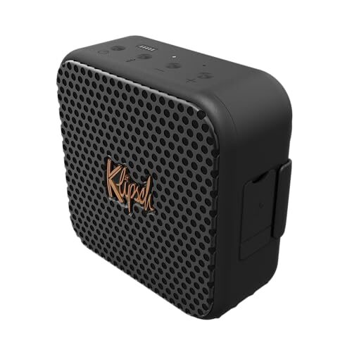 Klipsch The Austin Portable Bluetooth Speaker with a 1.5″ Full Range Driver, IP67 dust and Waterproof Rating, 12 Hours of Playtime for a Premium Live Concert Experience