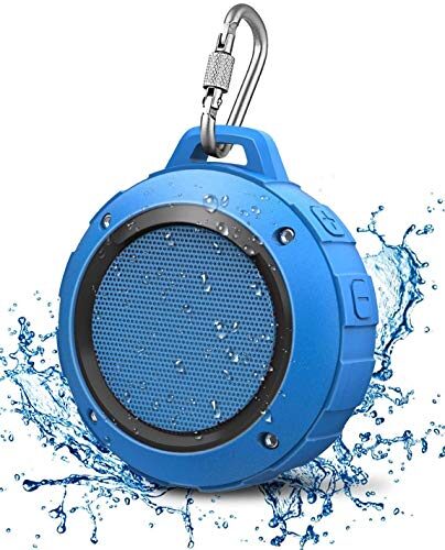 Kunodi Bluetooth Shower Speaker with IPX7 Waterproof, Dynamic Lights, Crisp Clear Sound, True Wireless Stereo, Clip Portable for Pool Beach Boat Kayak Float Golf