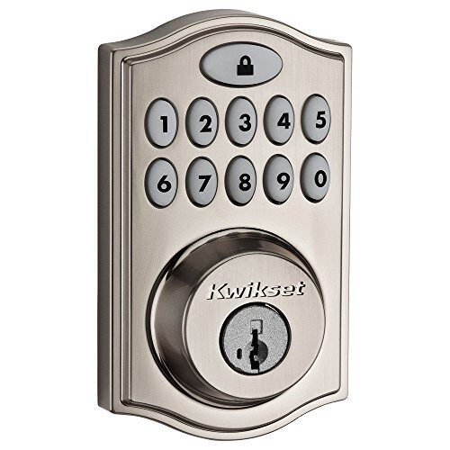 kwikset 914 SmartCode Traditional Electronic Deadbolt with Z-Wave Technology, Satin Nickel