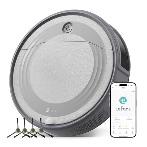 Lefant M310 Robot Vacuum Cleaner-4500Pa Powerful Suction, PreciSense Detect, Slim, 140 Mins Self-Charging Robotic Vacuums, App/Voice, Works with Alexa, Ideal for Pet Hair, Hard Floors, Low Carpet