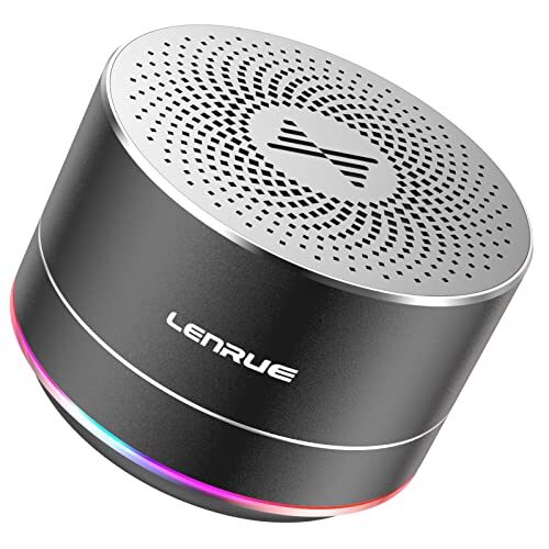 LENRUE Portable Bluetooth Speakers, Wireless Speaker with Clear Sound, Long Playtime, Small Mini Metal Speaker, Christmas Birthday Gifts for Men, Women, Kids