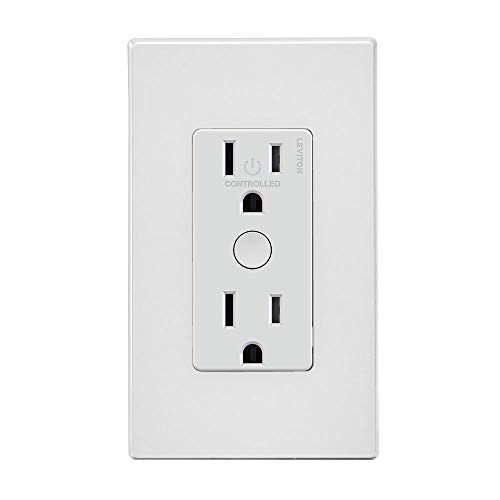 Leviton ZW15R-1BW Decora Smart Tamper-Resistant Outlet with Z-Wave Technology