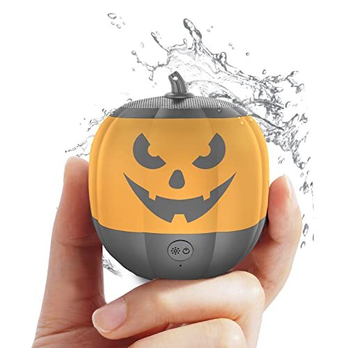 LFS Mini Bluetooth Speakers, Small Pumpkin Speaker Portable Wireless Speakers, TWS Pairing, 12H Playtime, Waterproof Shower Speaker for Halloween, Easter, Home, Outdoor