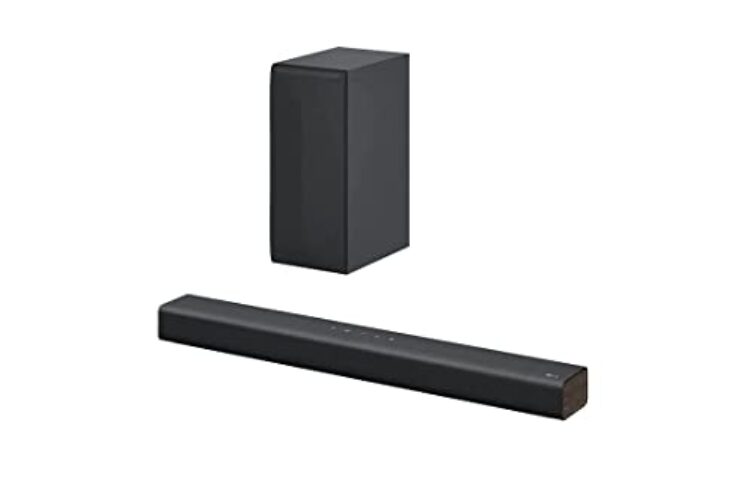 LG Sound Bar and Wireless Subwoofer S40Q – 2.1 Channel, 300 Watts Output, Home Theater Audio Black