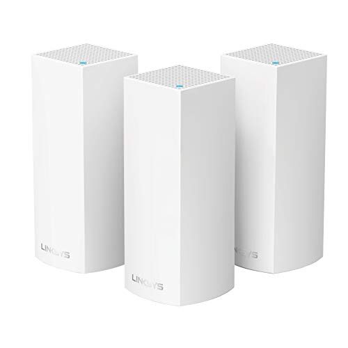 Linksys Velop Mesh Home WiFi System, 4,500 Sq. ft Coverage, 30+ Devices, Speeds up to (AC1300) 1.3Gbps, WHW0103