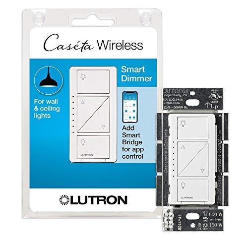 Lutron Caseta Smart Lighting Dimmer Switch for Wall and Ceiling Lights