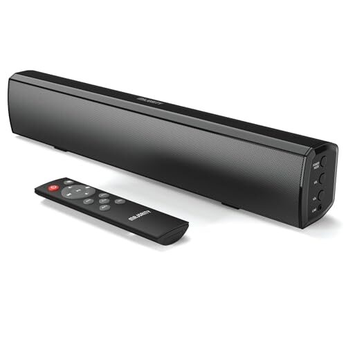 Majority Sound Bar for Smart TV, 50 Watts, 2.0 Bluetooth TV Sound Bar, 15 Inch Home Audio Sound Bars, Small Soundbar for TV and PC, AUX, RCA, Optical, USB, Gaming, Music, Movies – Bowfell Black