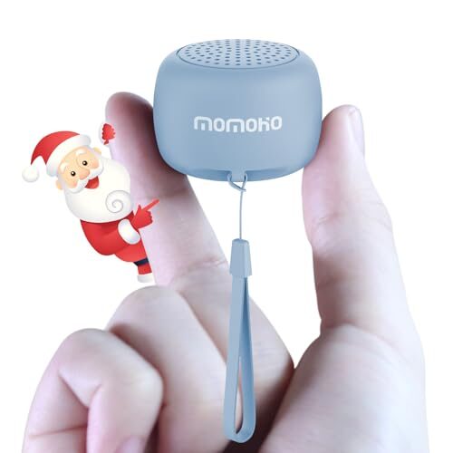 MOMOHO The Smallest Mini Bluetooth Speaker BTS0011 Wireless Small Bluetooth Speaker, Portable Speakers for Home/Outdoor/Travel/Party, Gift, Present (Blue)