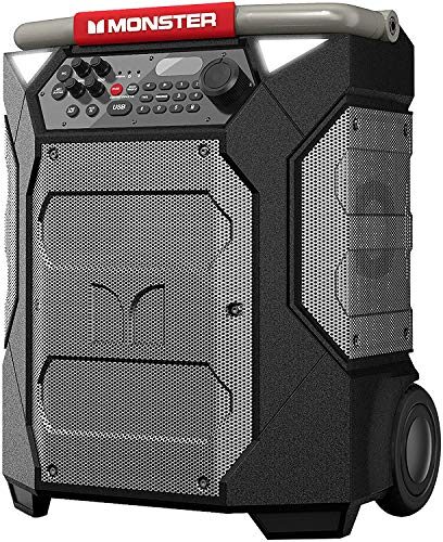 Monster Rockin’ Roller 270 Indoor/Outdoor Portable Bluetooth Speaker, 200W of 270 Degree Sound & Up to 100 Hours of Playtime