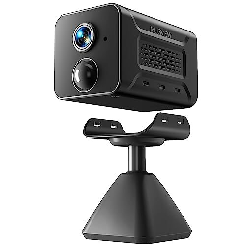 MUBVIEW Indoor Cameras for Home Security, Wireless 1080P Battery Powered Camera, 30ft Night Vision, 2.4GHz, Human Detection, Siren and APP Alert, Two-Way Audio, Cloud/SD