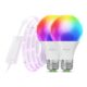 Nanoleaf Essentials Smart LED A19 Lightbulb & Lightstrip Kit 80″ (2m), Matter Bluetooth & Thread, RGB & Whites, Controller, App & Voice Control (Works with Apple Home, Google Home)