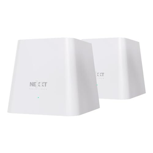 NEXXT 2400AC Mesh WiFi Router Wi-Fi 2-Node, Whole Home 2700sqft Seamless Coverage, Replaces Wi-Fi Router and Extender High-Performance Wi-Fi Network Booster, 1 Router + 1 Extender