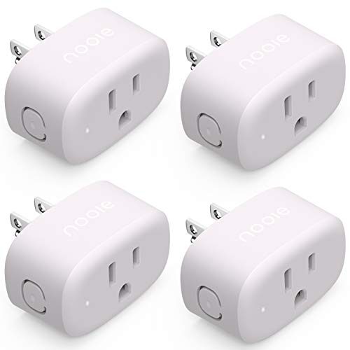 Nooie Bluetooth Smart WiFi Mini Smart Outlet Plug with Remote/Voice Control and Schedule Timer, 4 Packs