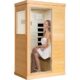 OUTEXER Far Infrared Sauna Home Sauna Spa Room Canadian Hemlock Wood 800W Indoor Saunas Low EMF 110V with Control Panel and Tempered Glass Door, Room: 35.2 * 27.6 * 61.6Inch