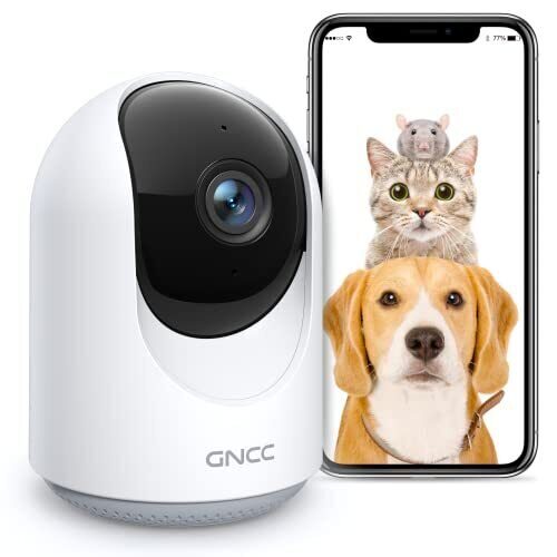 GNCC Pet Camera, Indoor Security Camera with Night Vision, Dog Camera