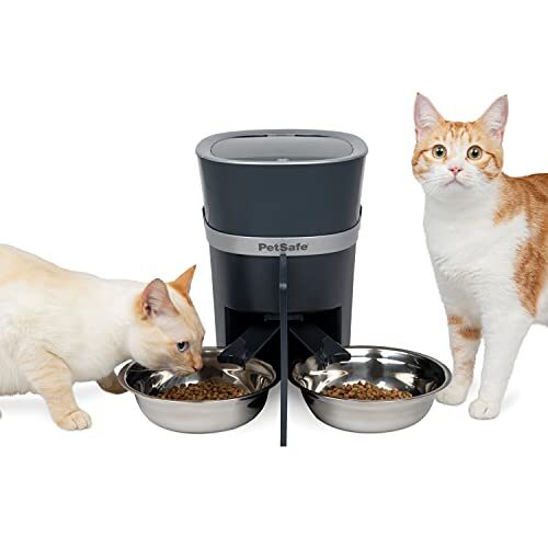 PetSafe Smart Feed Automatic Pet Feeder with 2, Pet Meal Splitter for Cats and Dogs, WiFi App Connected, Programmable Food Dispenser for Multiple Pets, Customize Mealtime, Compatible with Alexa