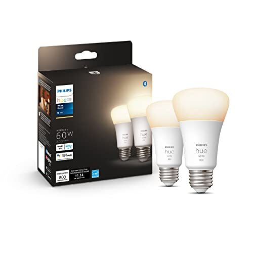 Philips Hue A19 10 watts LED Smart Bulb White 2-Pack