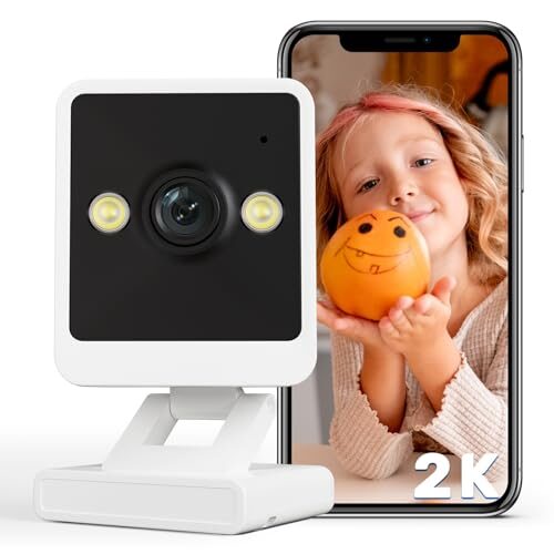 Reobiux Indoor Camera, 1080P HD Pet Camera with Phone App, 2.4Ghz WiFi Camera for Home Security Cameras for Dog/Baby/Elder, 24/7, 2-Way Audio, Spotlight & Siren, Compatible with Alexa