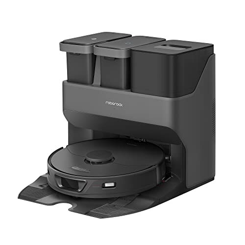 roborock S7 Max Ultra Robot Vacuum and Mop Combo, Auto Mop Drying/ Washing, Self-Emptying, Self-Refilling, 5500Pa Suction, Reactive Tech Obstacle Avoidance