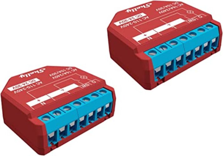 Shelly Plus1 PM Relay WiFi Switch, 2 Pack