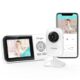 Simyke Upgrade Video Baby Monitor, WiFi Baby Camera,2.8″ Display and App Control,1200ft Long Range,2 Way Talk, Auto Night Vision, Sound Alert, VOX, Temperature Sensor 5 Lullabies Feeding Remind, Home Use