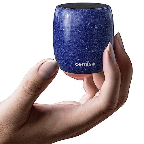Comiso Small Bluetooth Speaker with 360°HD Stereo Sound and Robust Bass, Mini Portable Speaker with Built-in Mic, Hands-Free Call for Hiking, Biking, Car, or Trip, Ideal Gift for Men, Women