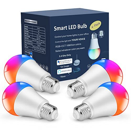 OHLUX Color Changing Smart Light Bulbs – 4 Pack