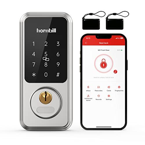 Hornbill Front Door, Smart Door Lock with Keypad