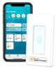 Smart Light Switch Supports Apple HomeKit, Siri, 2.4Ghz Wi-Fi Light Switch Works with Alexa, Google Assistant, Neutral Wire Required Wall Touch Switch, Remote Control, Schedule, Single Pole (1Gang)