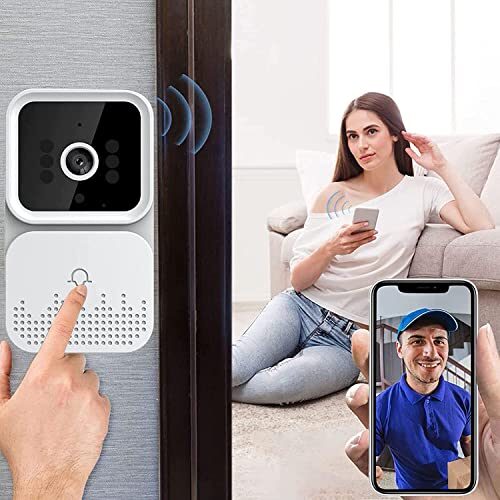 iroz Smart Wireless Remote Video Doorbell with Chime, Cloud Storage,2-Way Audio, Home Intercom HD Night Vision WiFi Security Doorbell