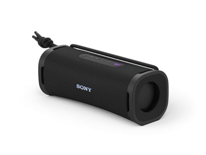 Sony ULT Field 1 Wireless Speaker Compact and Portable Design, Enhanced Bass and Sound Diffusion, Long-Lasting Battery Life, Waterproof Shower Speaker with Bluetooth SRSULT10B, Black