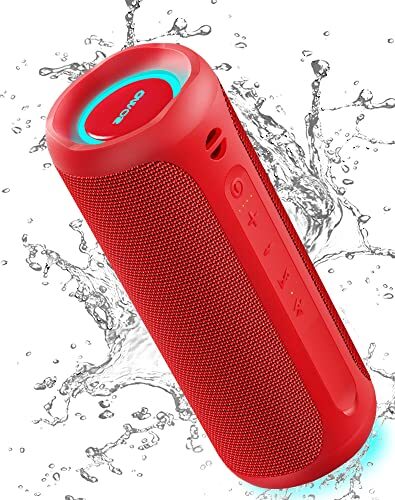 SOWO Portable Bluetooth Speaker, Waterproof Speaker IPX7, 25W Loud Wireless Speaker with Big Audio and Punchy Bass, Outdoor Bluetooth Speaker for Party, Beach, Travel, Girls Gifts