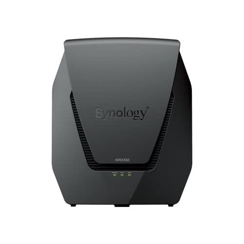 Synology WRX560 Dual-Band Wi-Fi 6 Router, 2.5Gbps Ethernet, VLAN segmentation, Multiple SSIDs, parental controls, Threat Prevention, VPN (US Version)