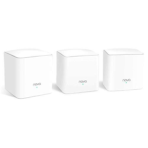 Tenda Nova Mesh WiFi System MW5G, Covers up to 3500 sq.ft AC1200 Whole Home WiFi Mesh System, Gigabit Mesh Router for 80 Devices, Dual-Band Mesh Network to Replace Router and Extender, 3-Pack
