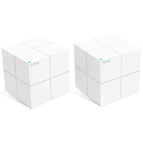 Tenda Nova Mesh WiFi System MW6, Covers up to 4000 sq. ft, AC1200 Whole Home WiFi Mesh System, Gigabit Dual-Band Mesh Network for 90 Devices, Replaces Wireless Router and WiFi Extender, 2-Pack