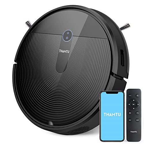 Thamtu G11 Robot Vacuum Cleaner with Smart Dynamic Navigation,2500 Pa Suction, APP Control, Robotic Vacuum for Pet Hair, Hard Floor, Medium-Pile Carpet
