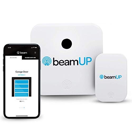 The beamUP V2B WiFi Garage Door Opener Adapter, Compatible with Alexa, Google Assistant, IFTTT, or Any Other Integration, No Annual Subscription Required, Smart Garage Door Opener, White