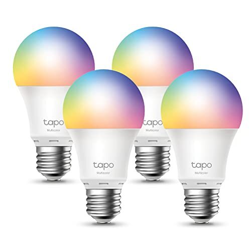 TP-Link Tapo Smart Light Bulbs,16M Colors RGBW, Dimmable, Compatible with Alexa and Google Home, A19, 60W Equivalent, 800LM CRI>90, 2.4GHz WiFi only, No Hub Required, Tapo L530E(4-Pack)