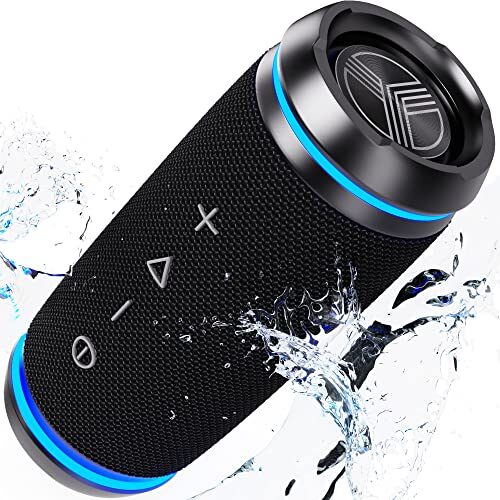 TREBLAB Wireless Bluetooth Speaker, HD77, 30W Stereo, 20H Battery, IPX6 Waterproof, TWS Mode, Portable Speaker with Shockproof/Dustproof Body