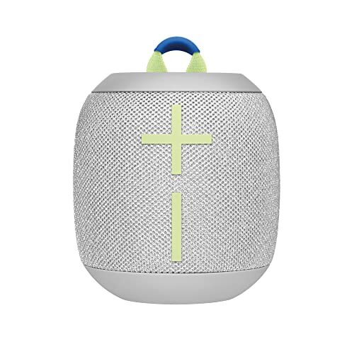 Ultimate Ears WONDERBOOM 3, Small Portable Wireless Bluetooth Speaker, Big Bass 360-degree Sound for Outdoors, Waterproof, Dustproof IP67, Floatable, 131 ft Range, Bright Grey