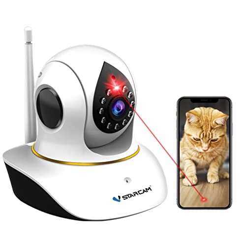 VSTARCAM Pet Camera with Laser Wireless Dog Camera 1080P Cat Toys, Night Vision Sound Motion Alerts, APP Remote Control Home Security Camera for Baby