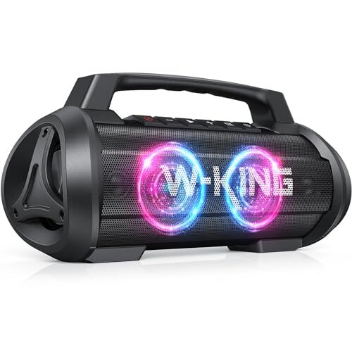 W-KING Bluetooth Speaker Wireless,100W Peak 70W RMS Portable Speakers Bluetooth Loud Party Large Outdoor Waterproof Bluetooth Speaker with Subwoofer/Bass Boost/DSP/Stereo Pairing/42H/Powerbank/MIC in
