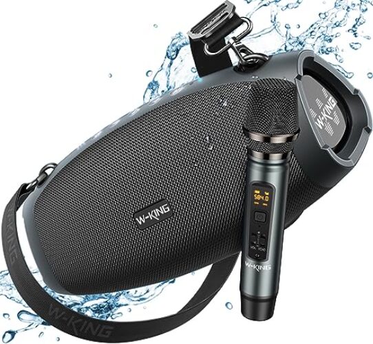 WKING Portable Bluetooth Speaker with Wireless Microphone