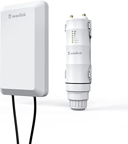 WAVLINK Outdoor WiFi Range Extender, N300, Weatherproof Long Range Wireless WiFi AP/Router/Repeater/WISP Mode with POE, Internet Signal Booster Amplifier, Point to Point WiFi Bridge for Home
