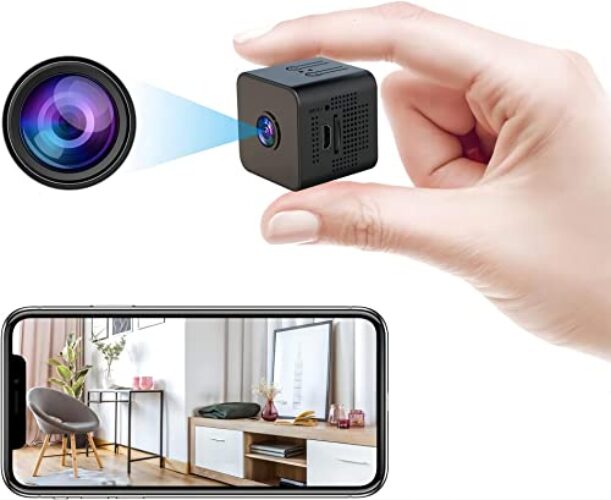Webookers WB Hidden Camera, Spy Camera, Nanny Cam, Small Cameras for Spying, Indoor and Outdoor Camera with Night Vision